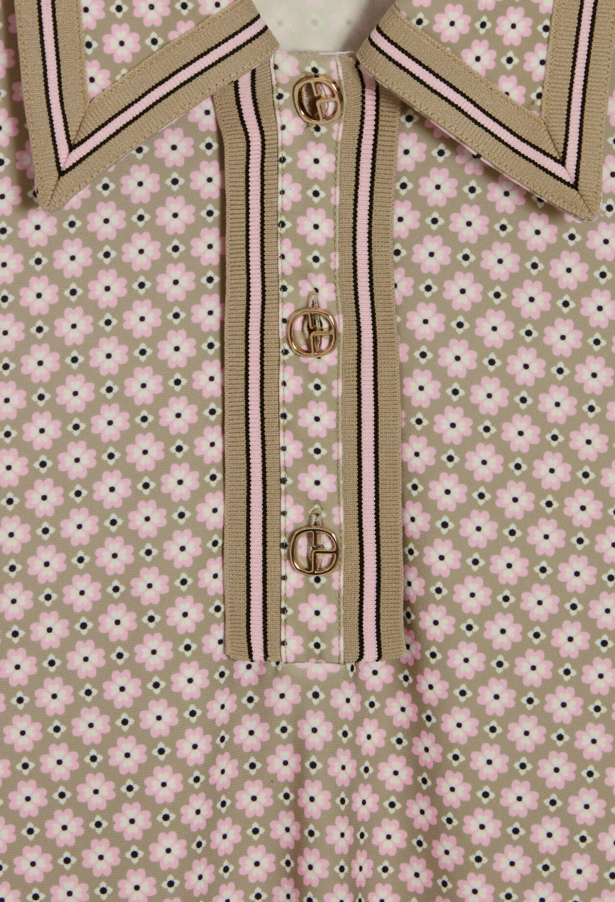 Kurzärmeliges Polo-Shirt, rosa
