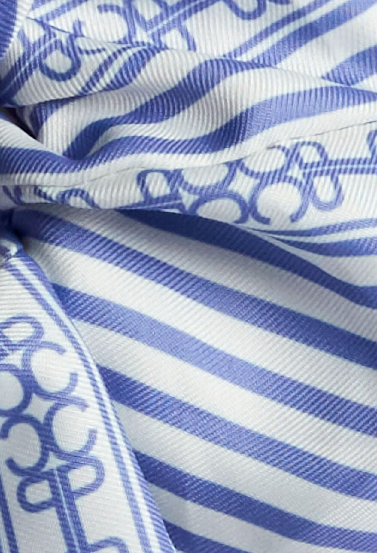 Gestreiftes Stoffhaargummi, blau