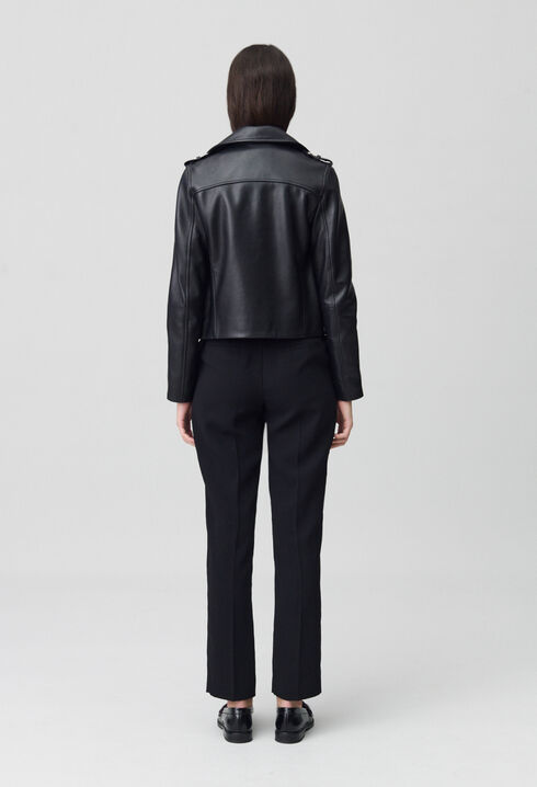 Glattlederjacke