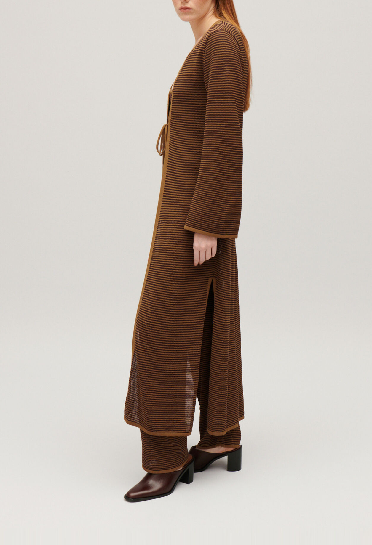 Long-Cardigan Braun