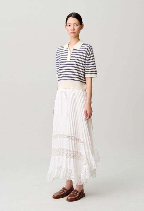 Faltenrock mit Blumenmuster