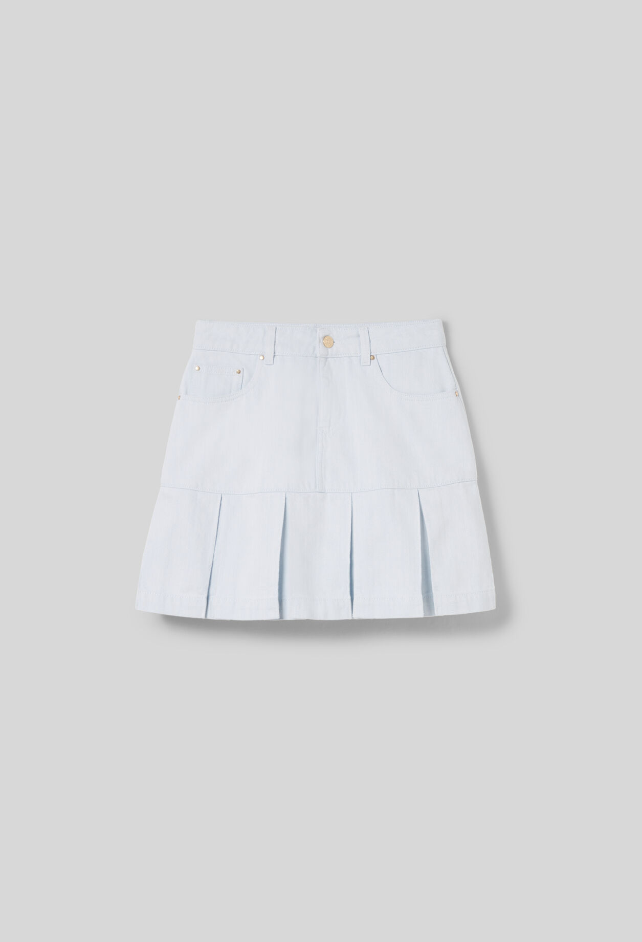 Kurzer Jeansrock mit Falten