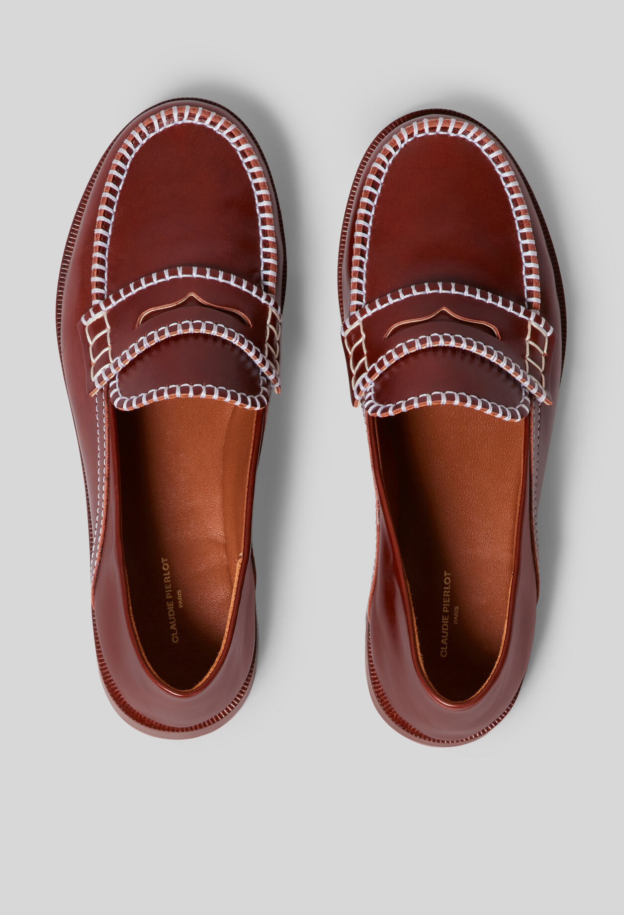 Glattleder-Sandalen, Steppnähte