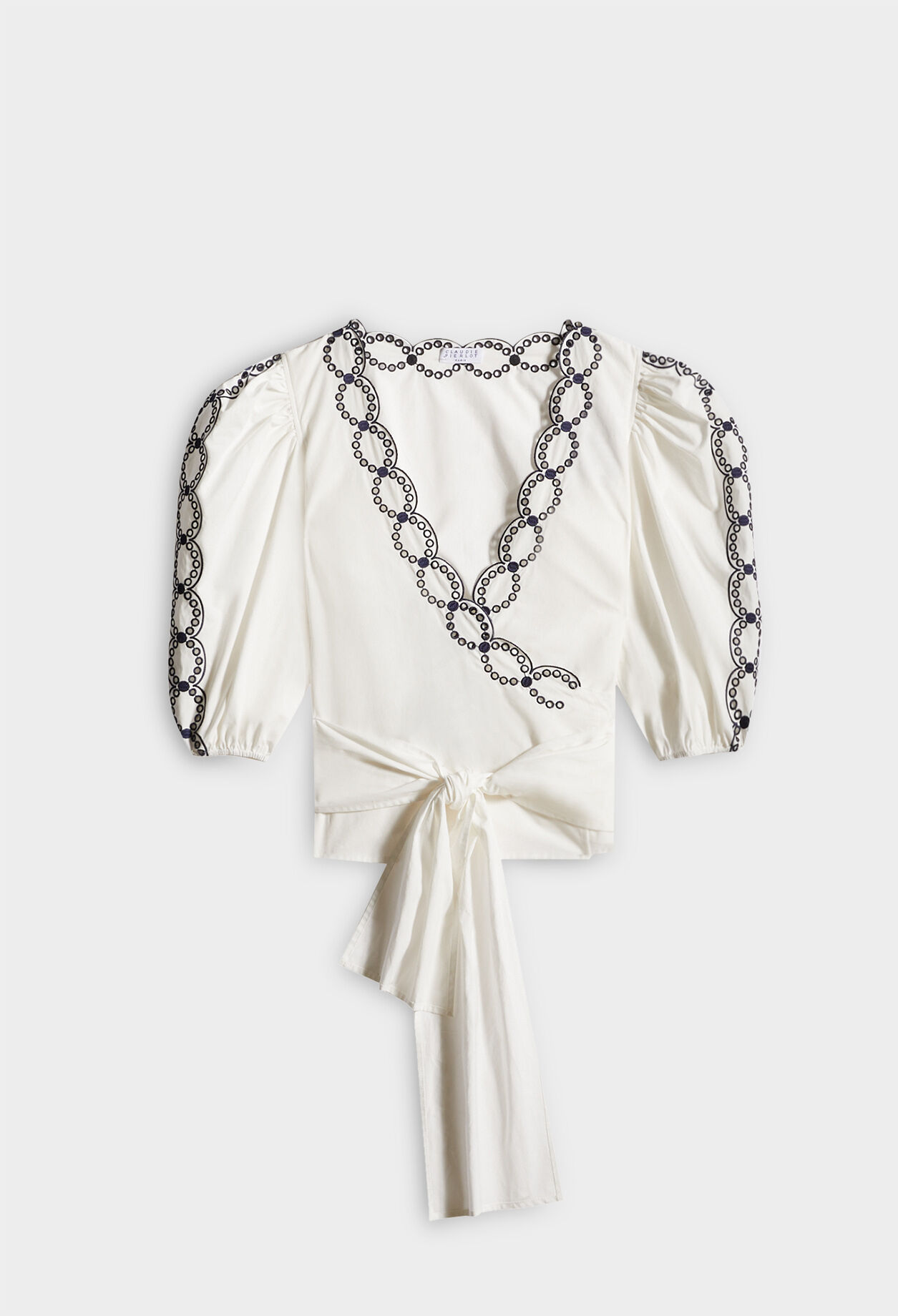 Wickelbluse aus Bio-Baumwolle