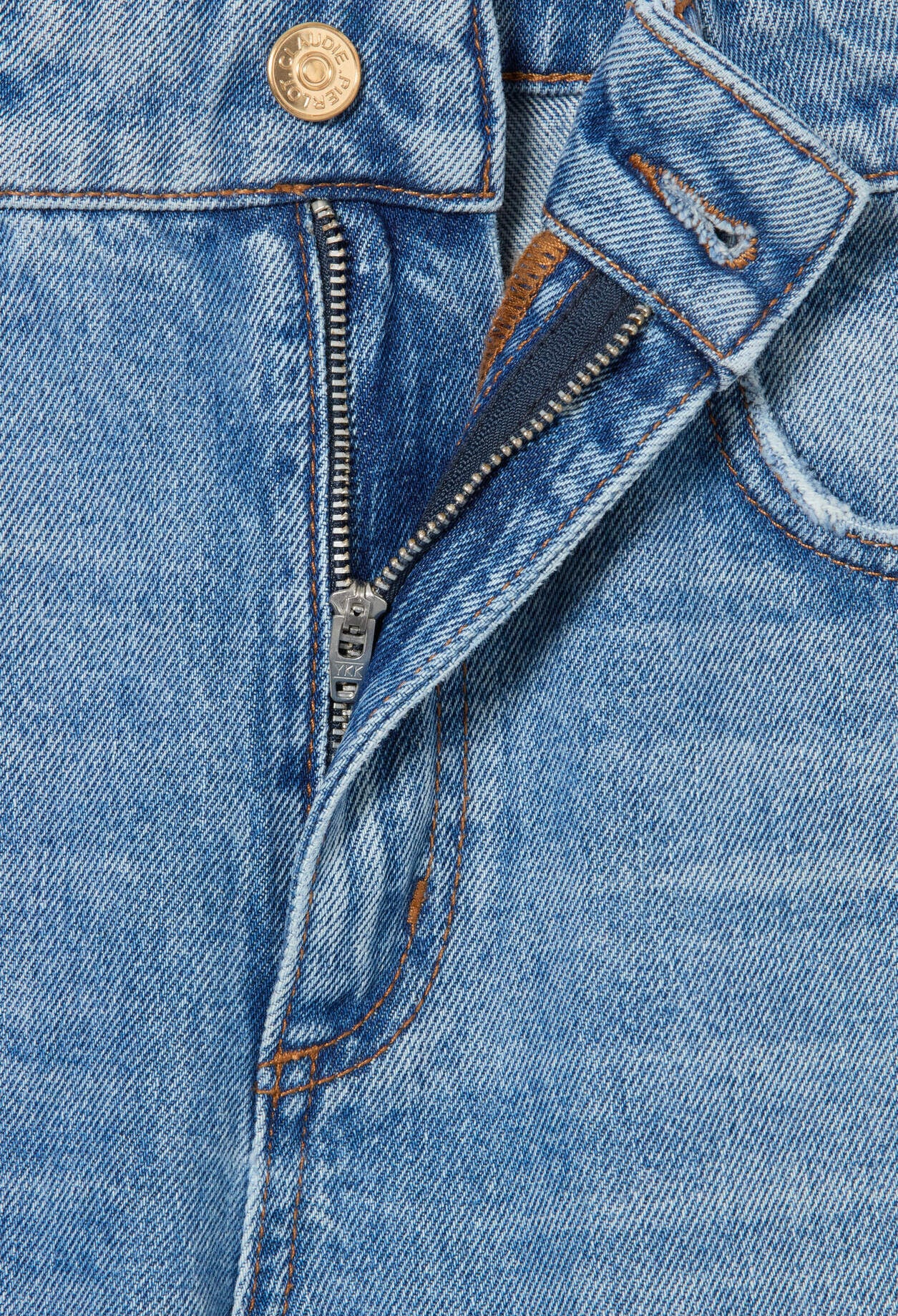 Bio-Baumwoll-Jeans mit Golddetails
