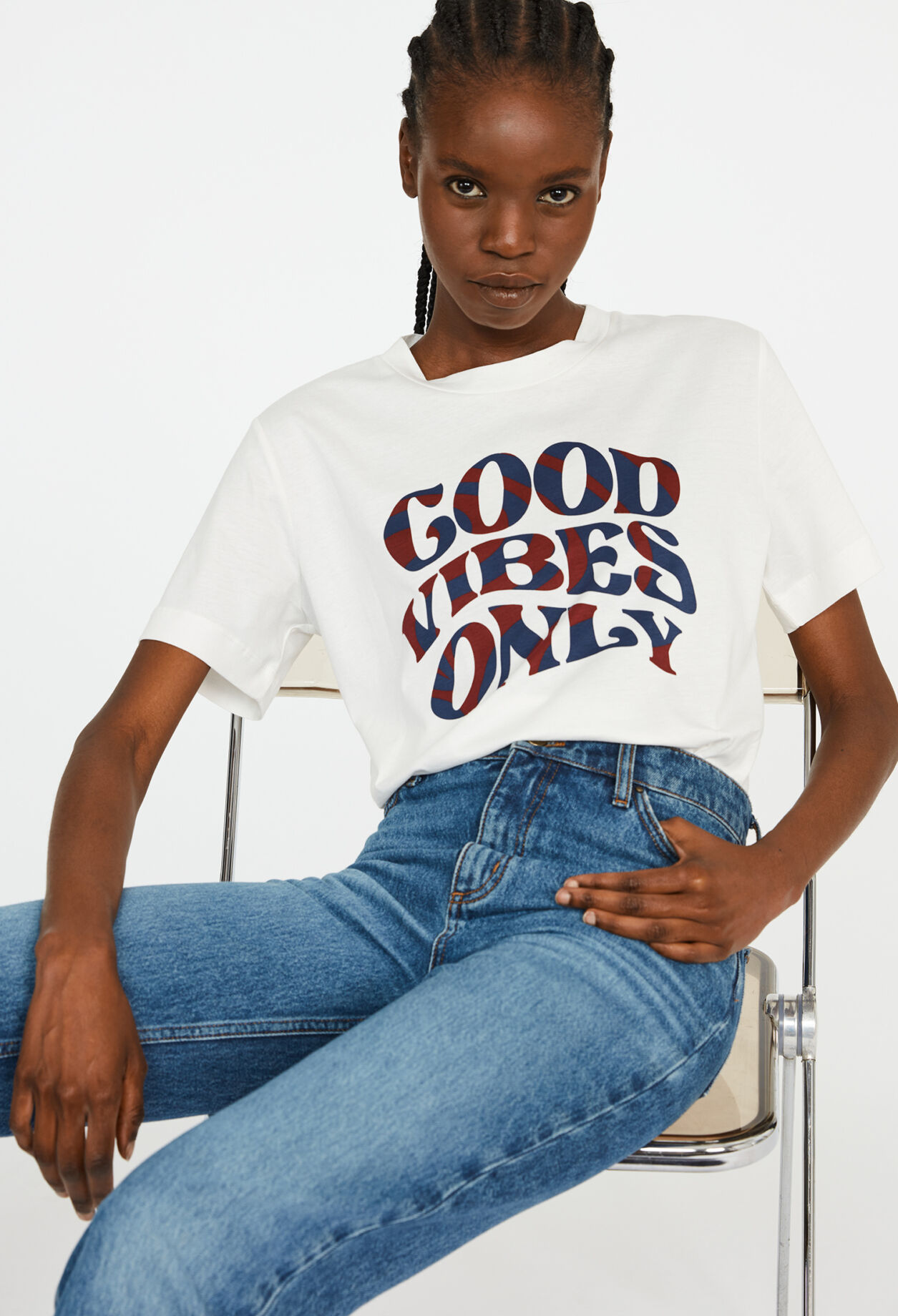 T-Shirt mit Siebdruck-Print