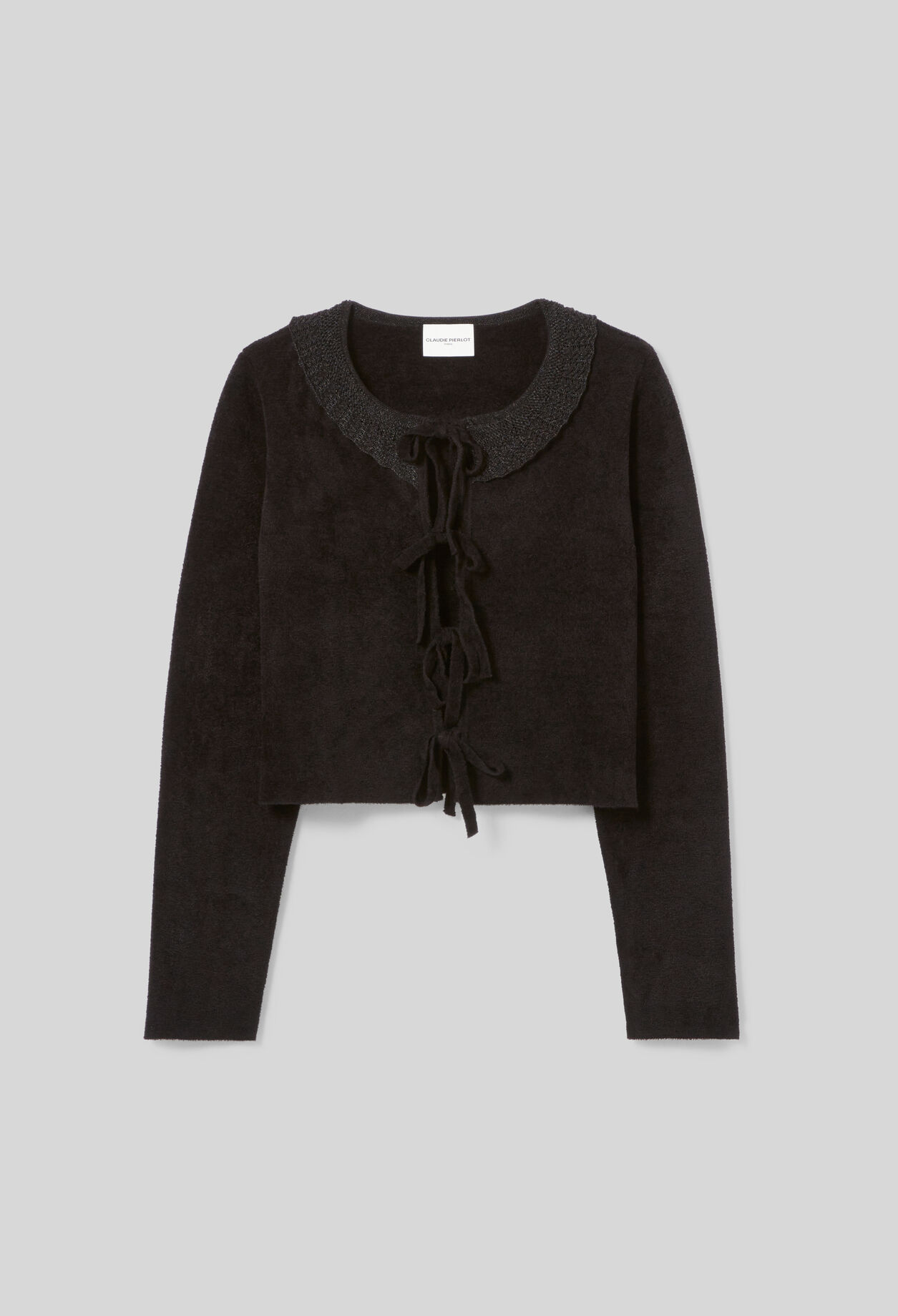 Cardigan aus Veloursstrick