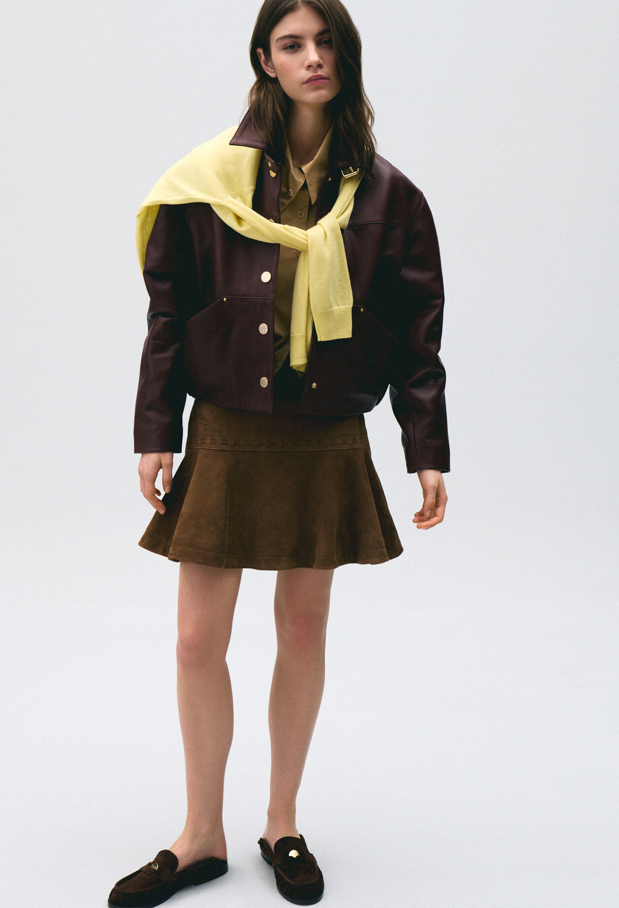 Kurze Lederjacke