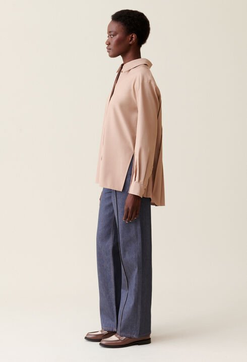 Oversize Plissee-Hemd