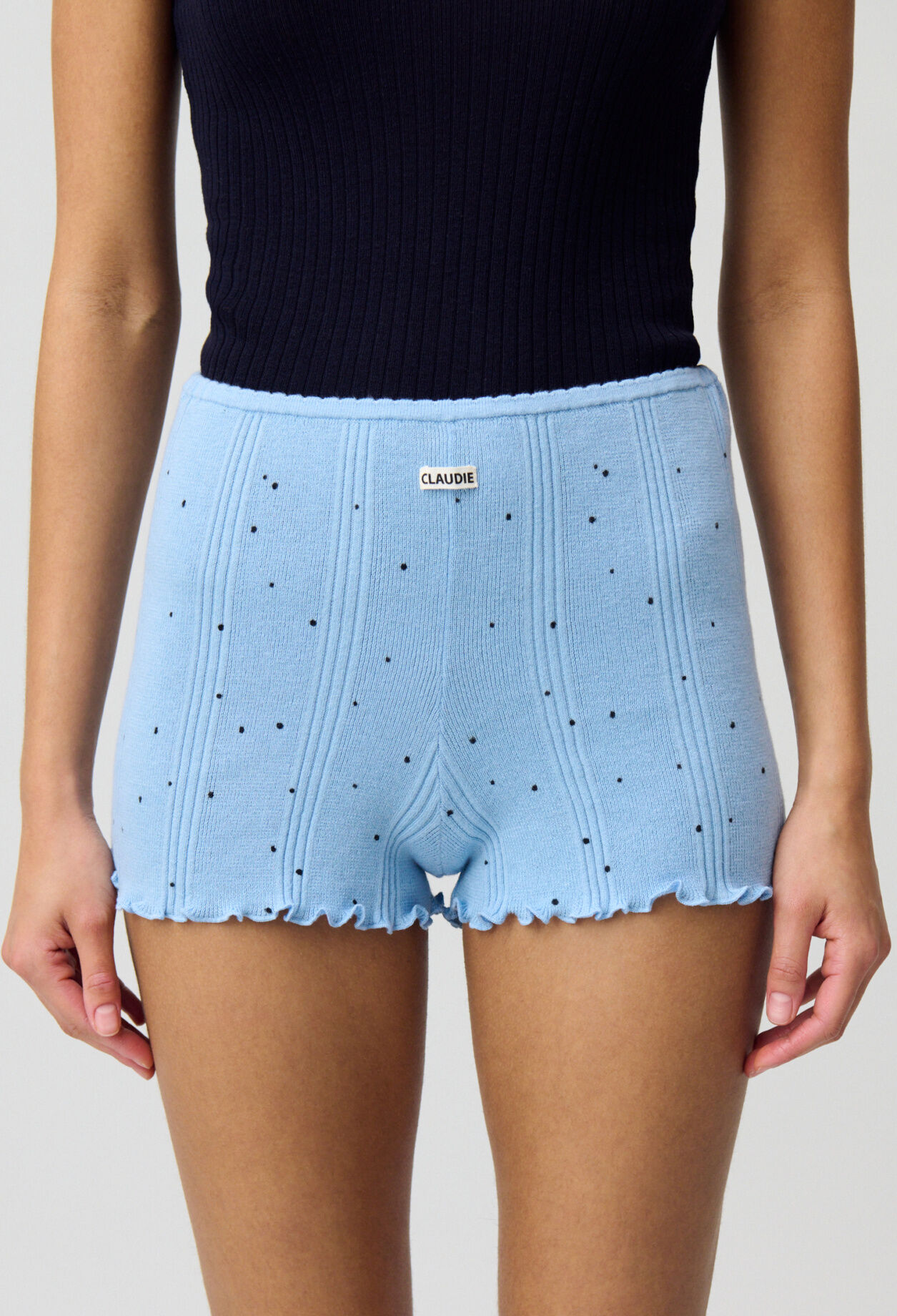 Feinstrick-Shorts