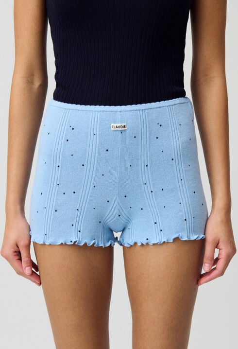 Feinstrick-Shorts