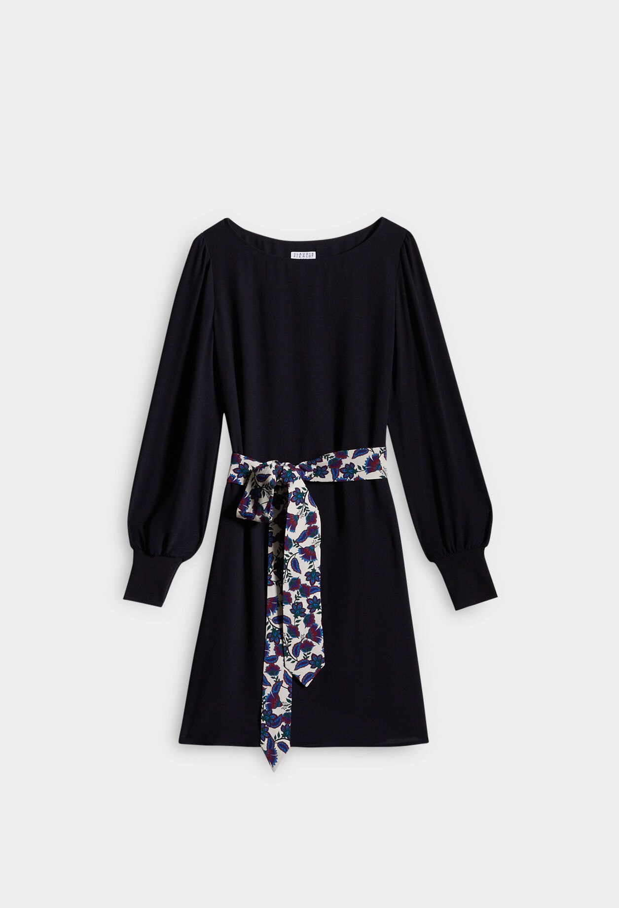 Gegürtetes Kleid mit geradem Schnitt
