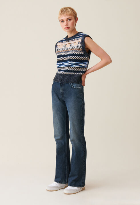 Denim-Jeans im Flared-Stil