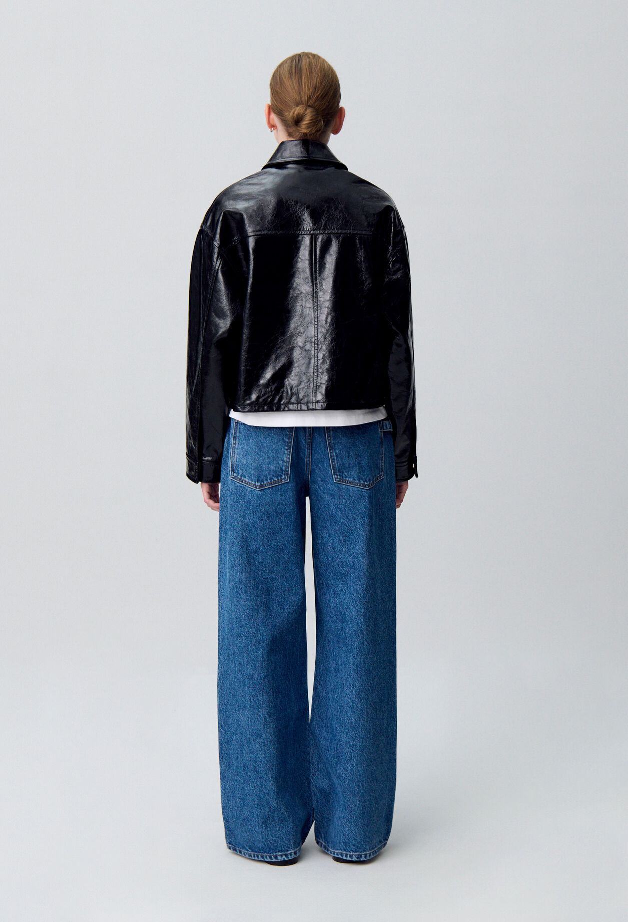 Blouson aus Antik-Lackleder