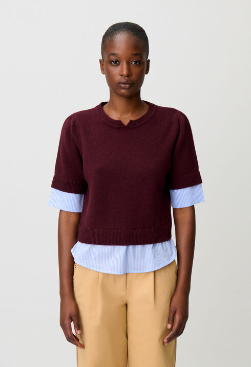 Gestreifter Wollpullover