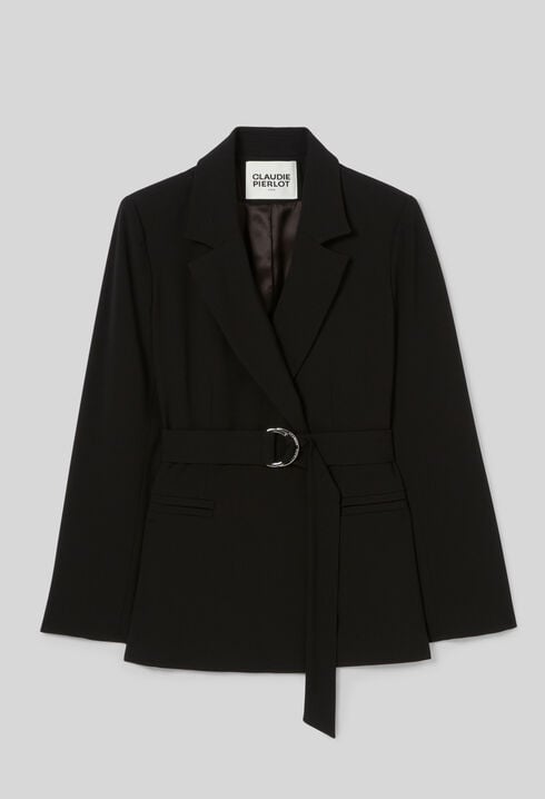 Einfarbige kostümjacke