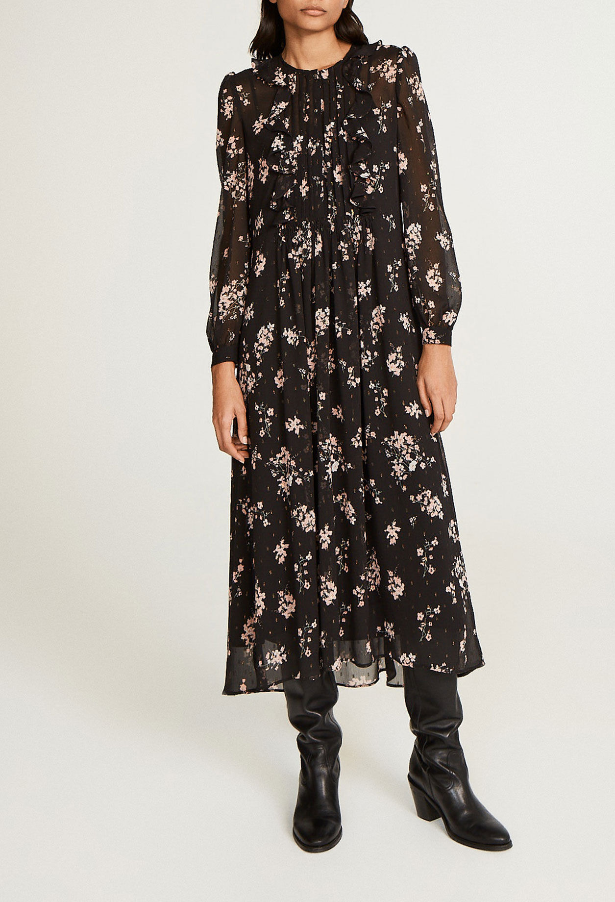 Langes Blumenkleid
