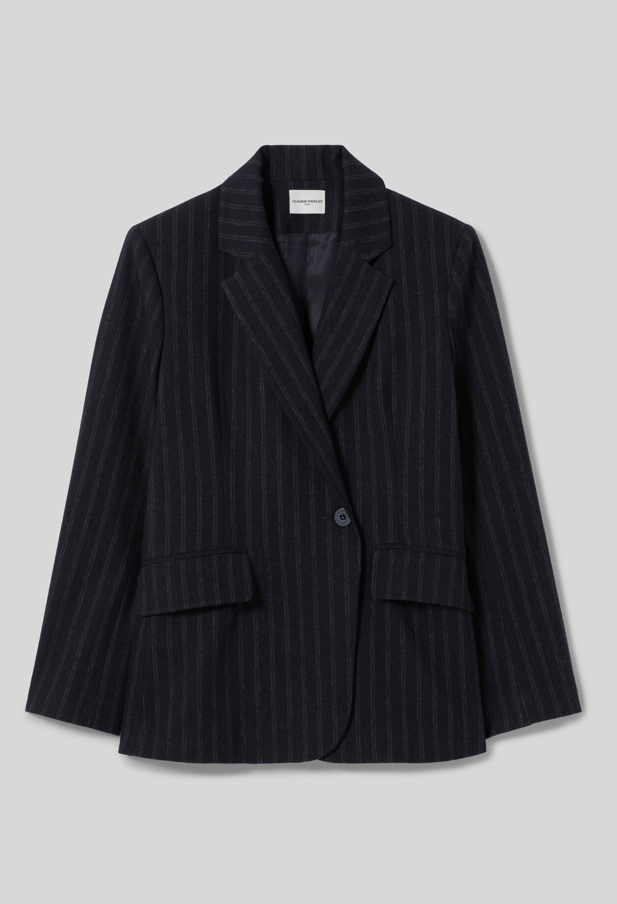 Gestreifte Wollmix-Jacke
