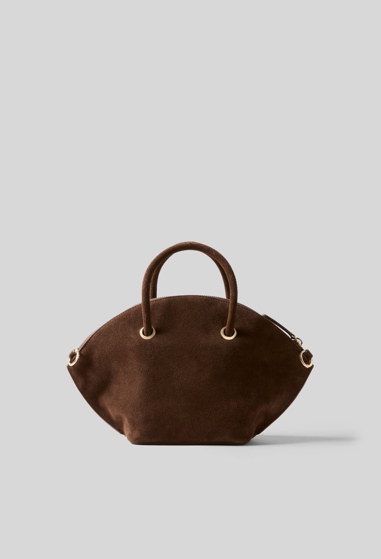 Weiche Velourslederhandtasche
