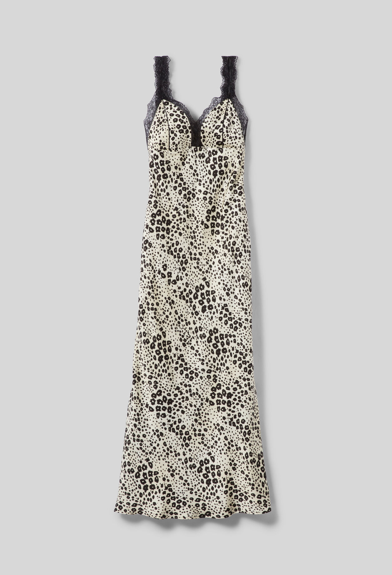 Satinkleid mit Animal-Print