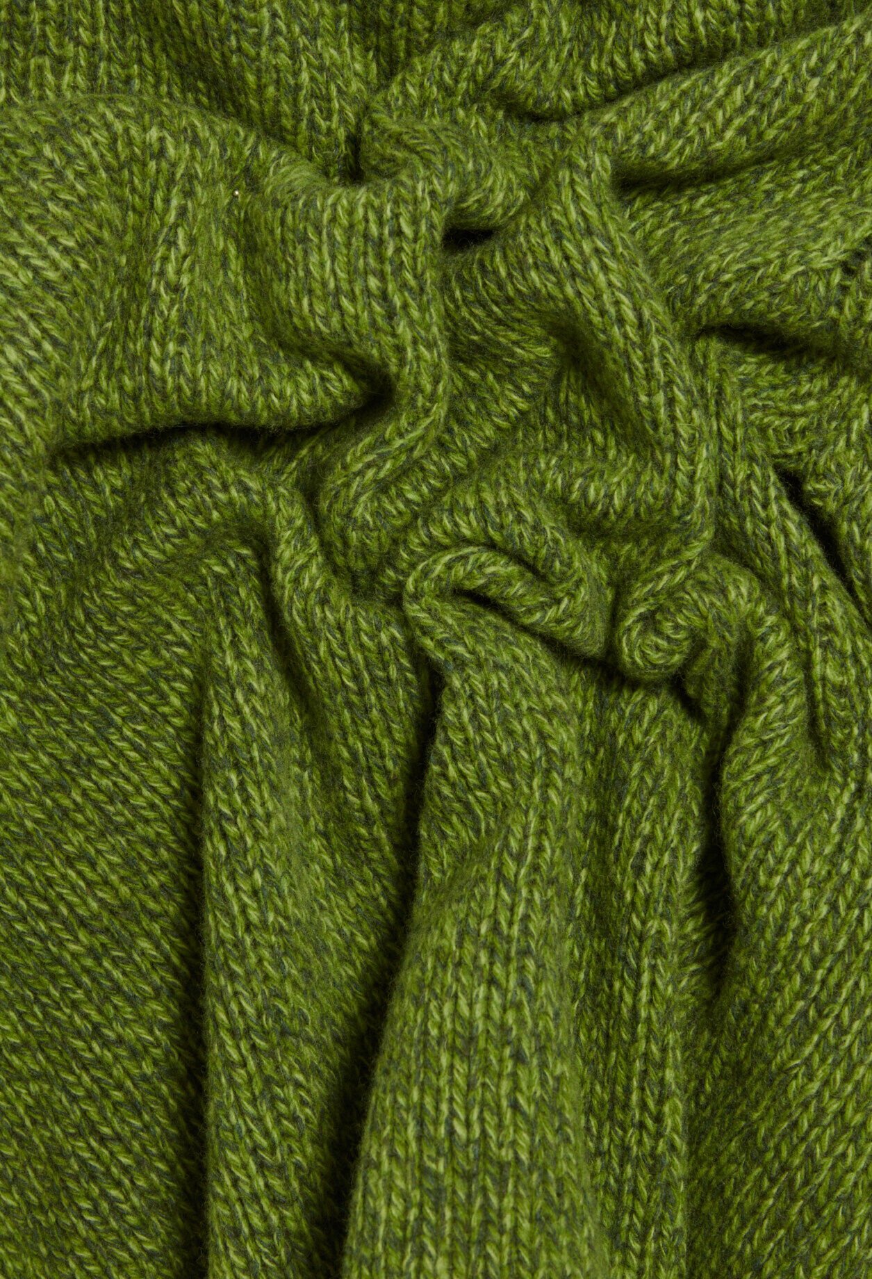 Strickpullover mit Rollkragen Matcha