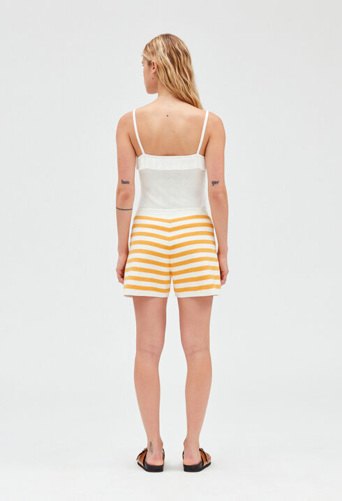 Kurze gestreifte Frotteeshorts