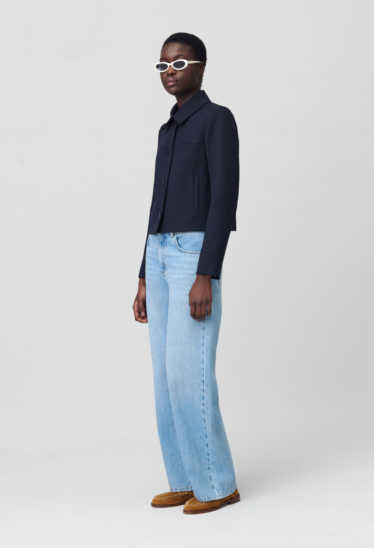 Kastenjacke Marineblau