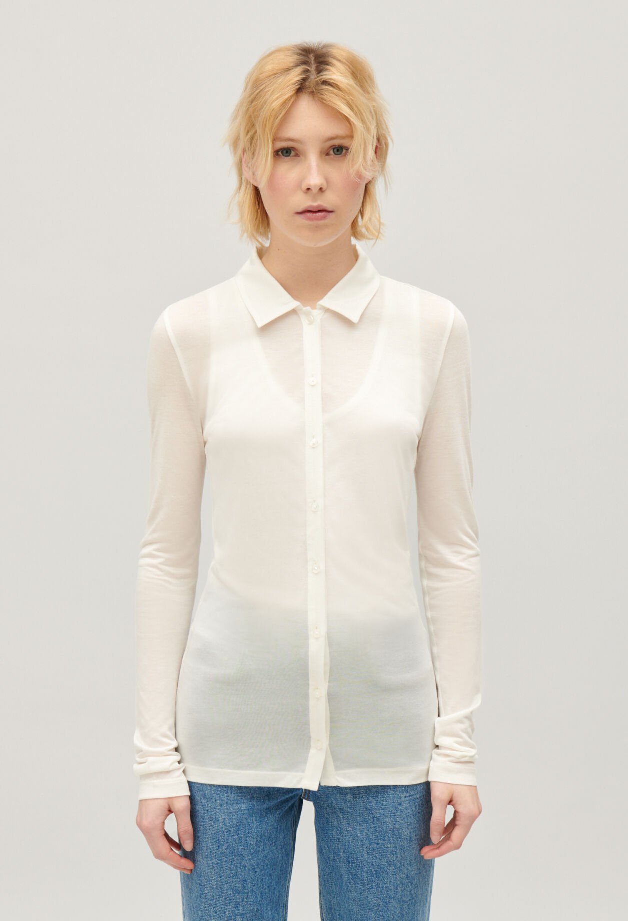 Hemdbluse Ecru