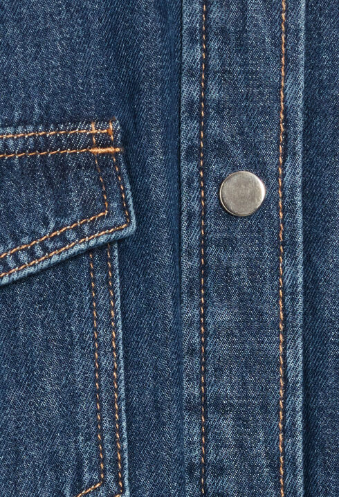 Kurzes Jeanskleid in Mid Blue