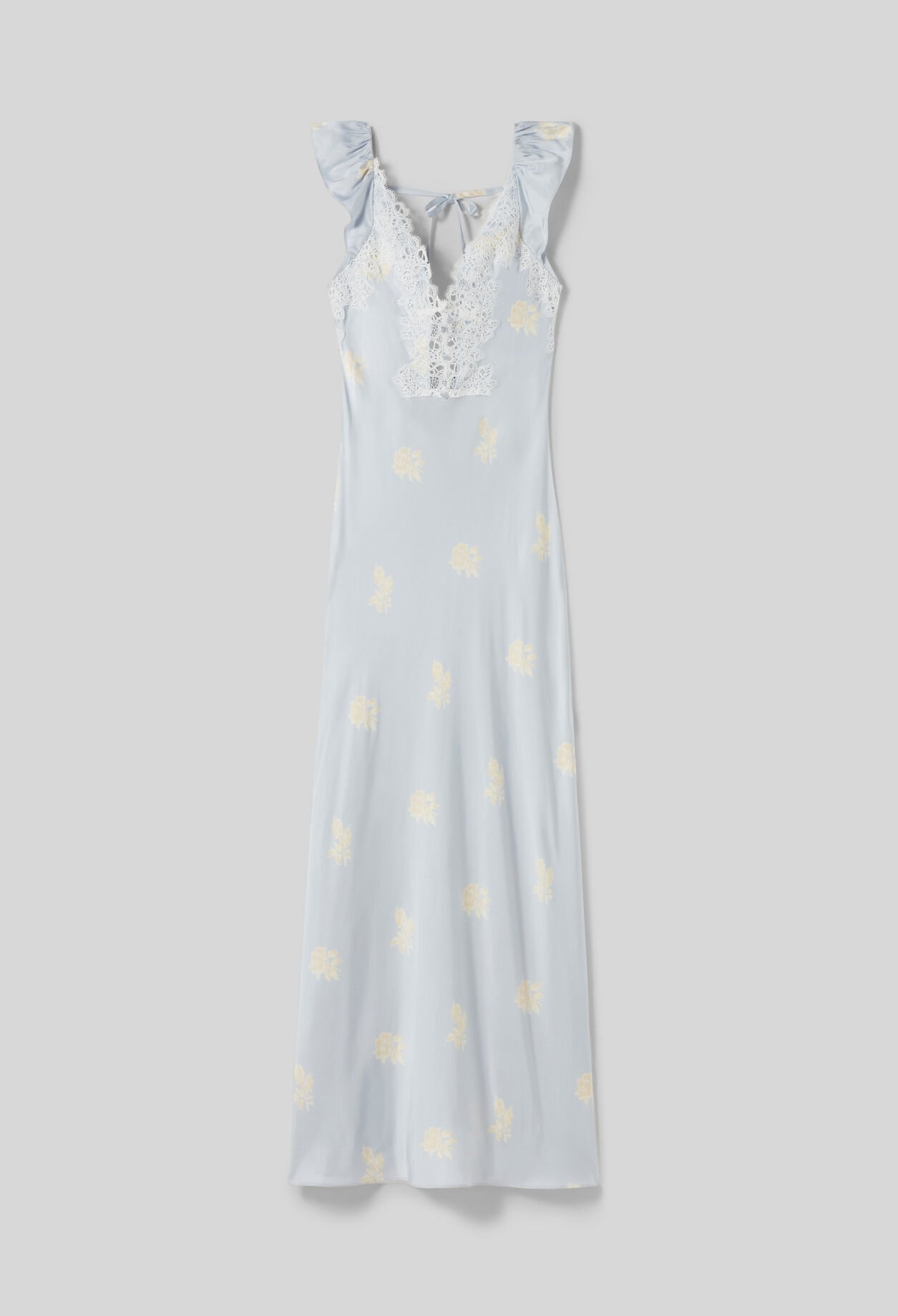 Satinkleid mit Blumen