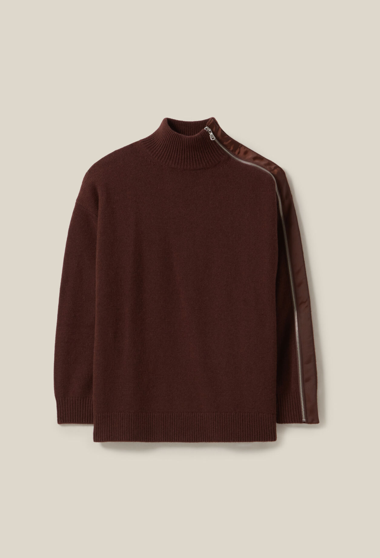 Rollkragenpullover Reißverschluss