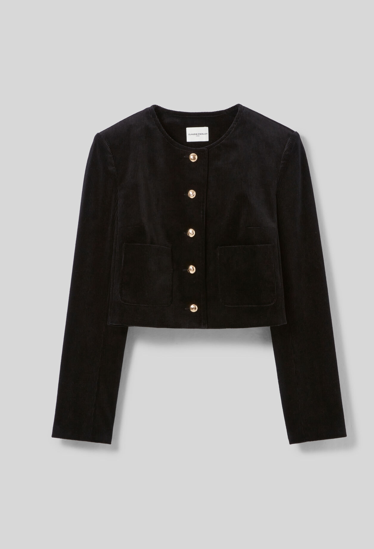 Kurze Boxjacke aus Samt