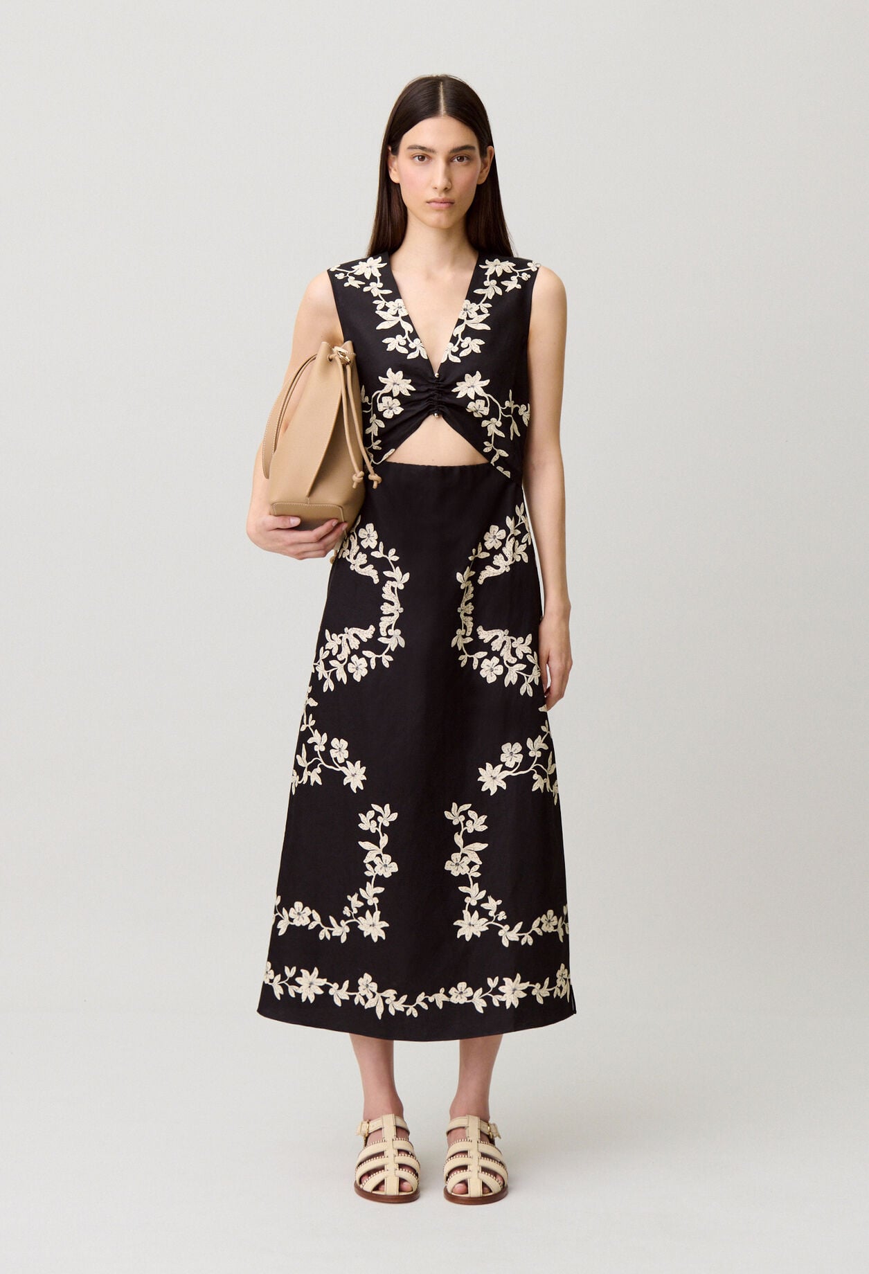 Midikleid mit Blumenmuster