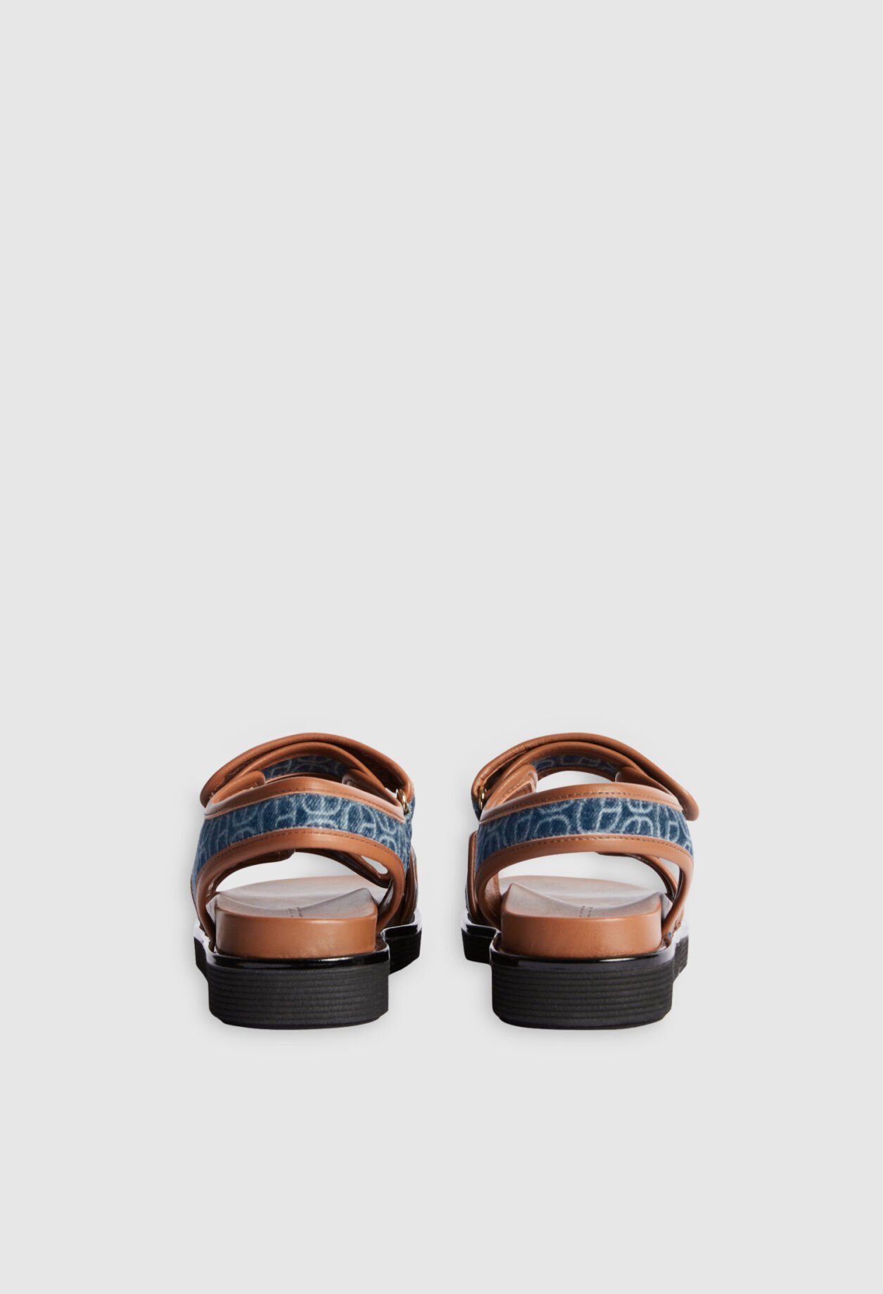 Monogramm-Sandalen CP aus Denim, blau