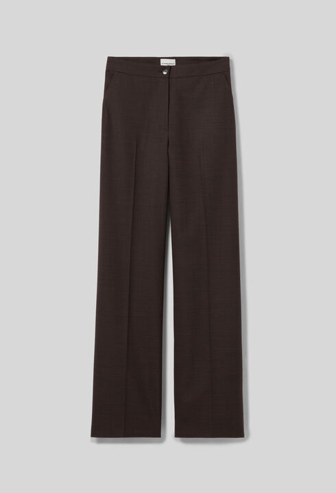 Gerade geschnittene Wollhose