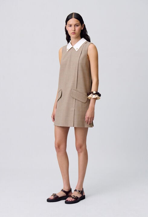 Kurzes Kleid mit Karomuster
