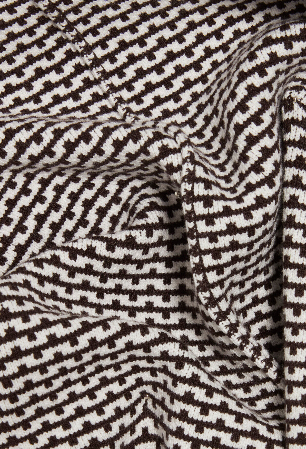 Zweifarbige Jacquard-Strickhose