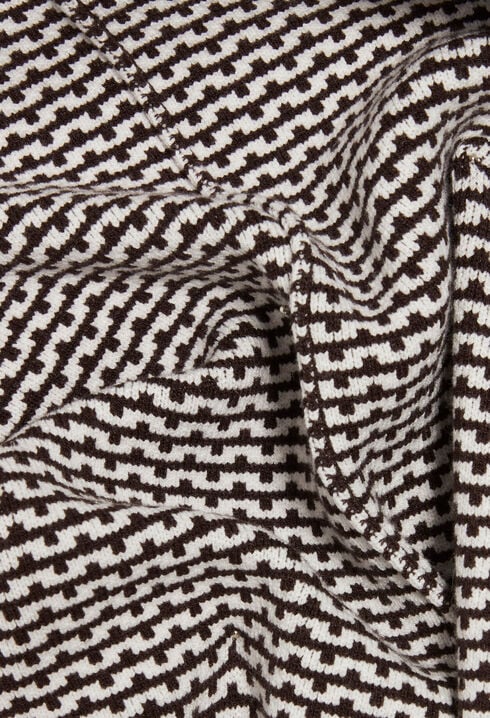 Zweifarbige Jacquard-Strickhose