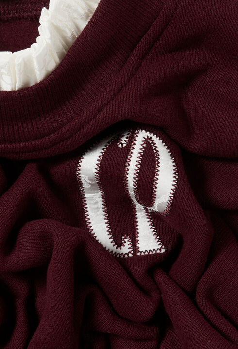 Baumwoll-Sweatshirt mit Kragen