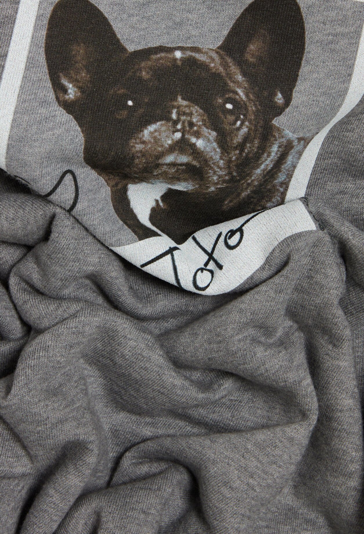 Jean Toto-Hoodie Grau meliert