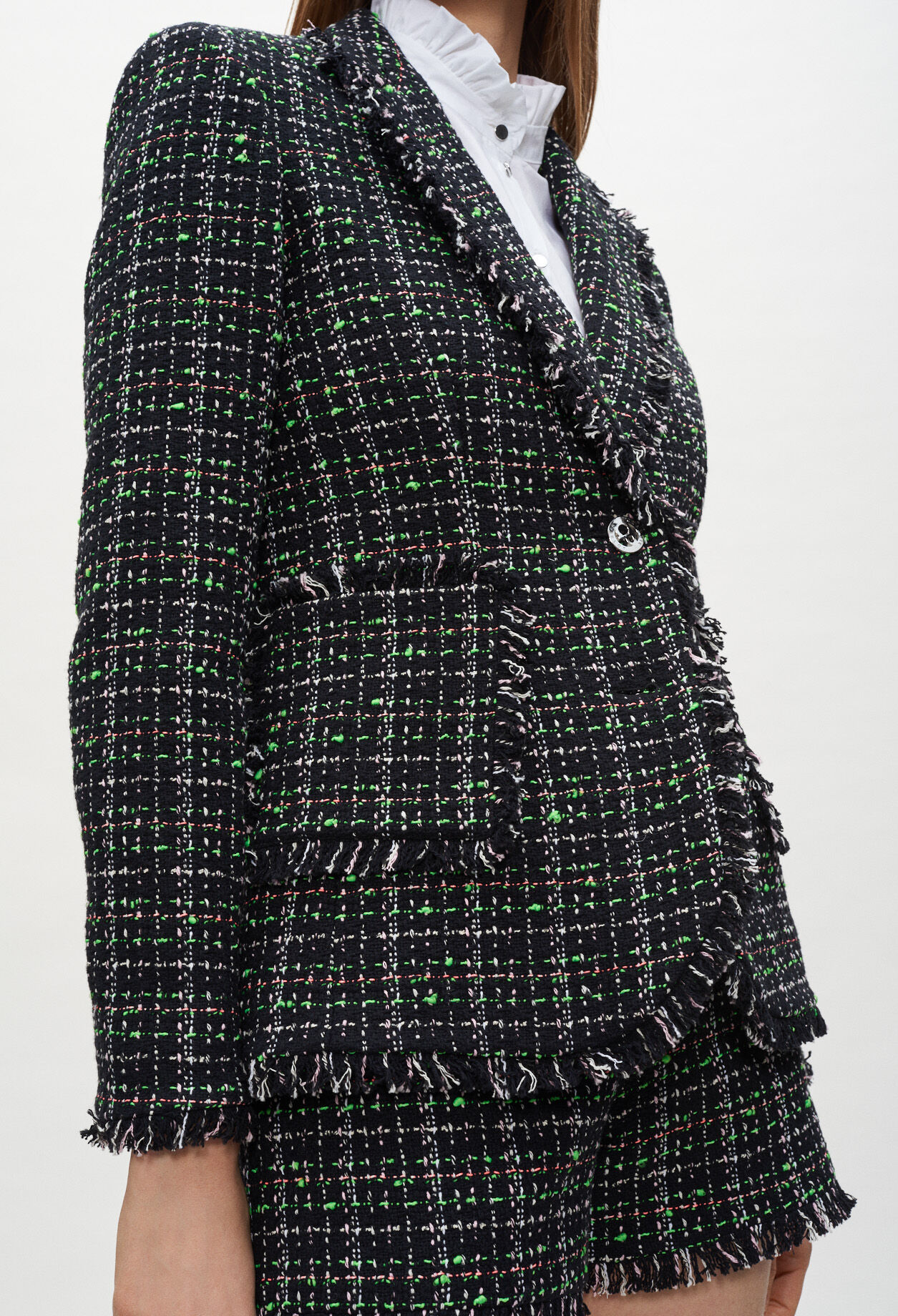 Jacke im Tweed-Look