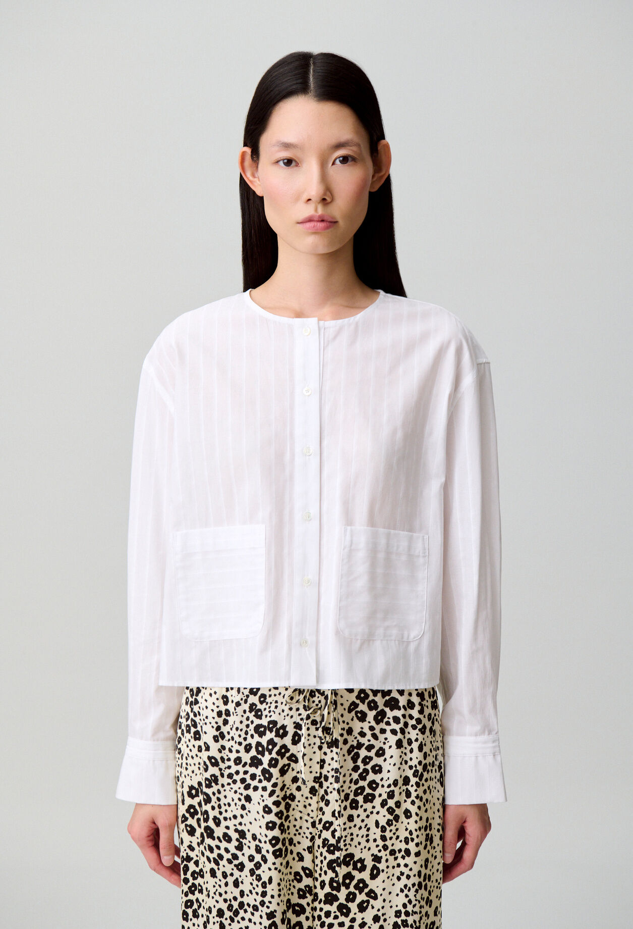 Gestreiftes Baumwollhemd