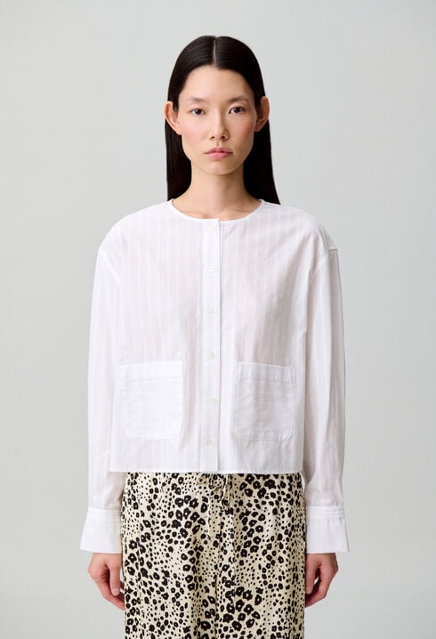 Gestreiftes Baumwollhemd