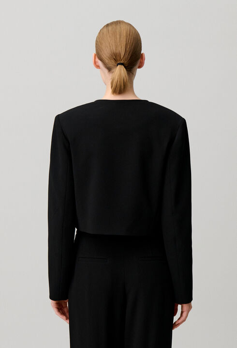 Jacke mit Rundhals