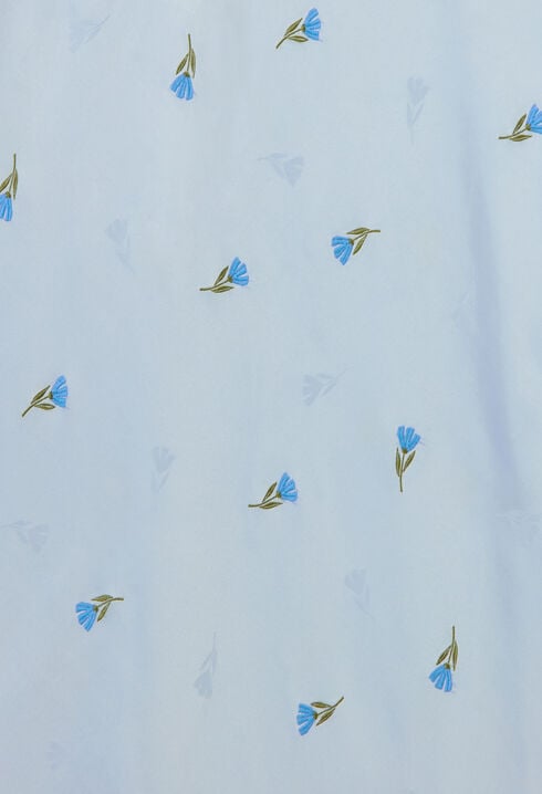 Satinrock mit Blumenmuster