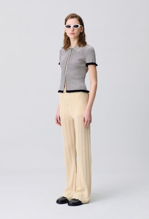 Crochet-Hose mit fließendem Schnitt