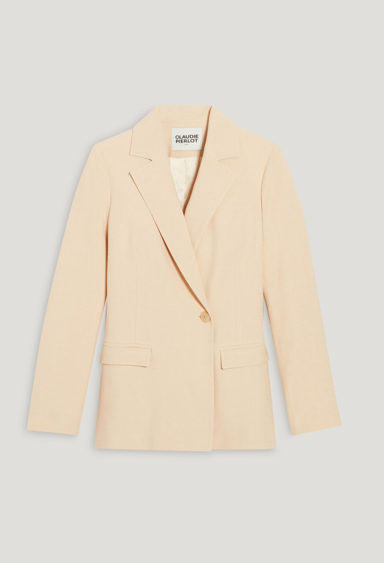 Texturierter Blazer Beige