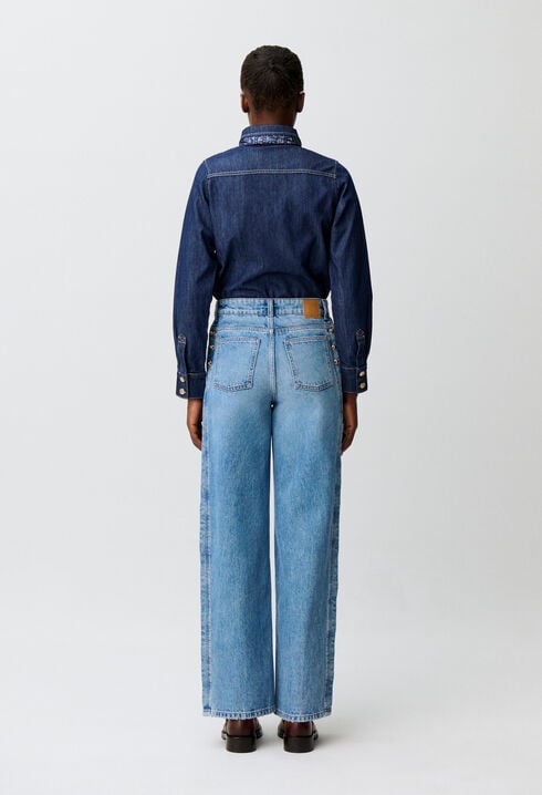 Bio-Baumwoll-Jeans mit Golddetails