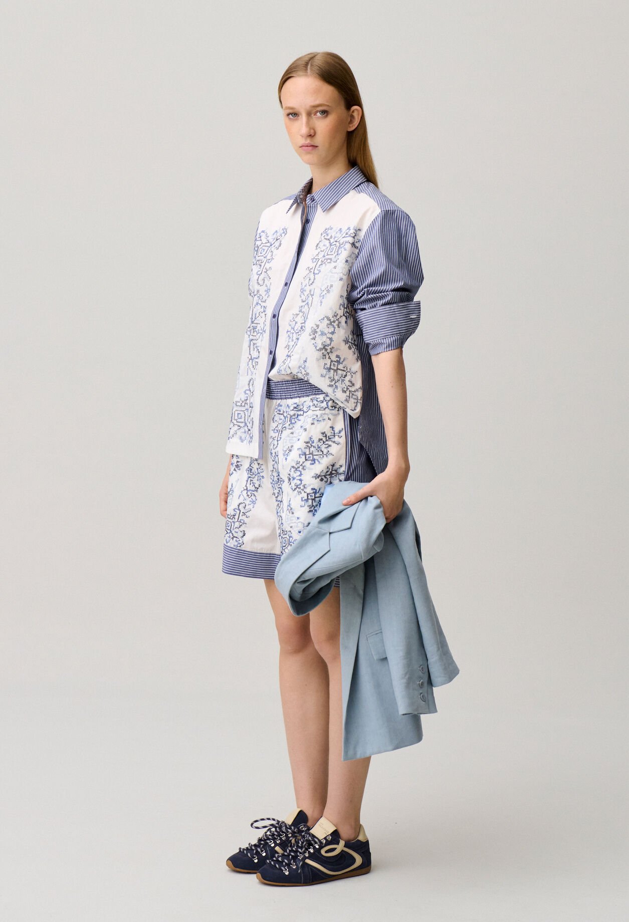 Gestreiftes Baumwollhemd