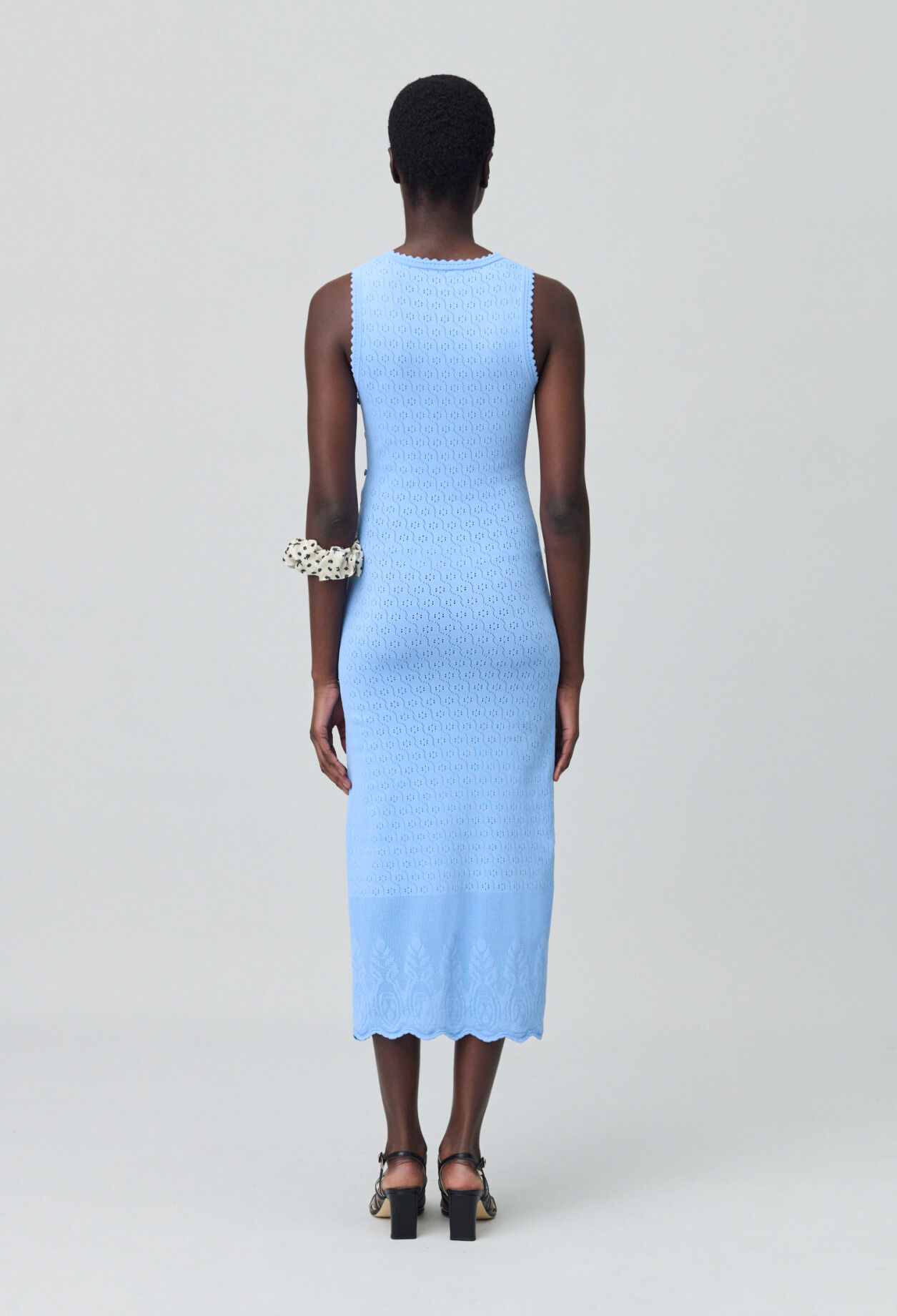 Knielanges Strickkleid